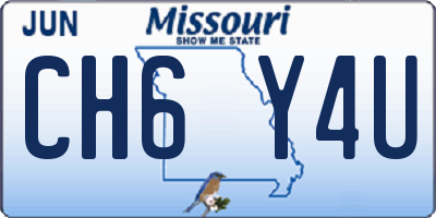 MO license plate CH6Y4U