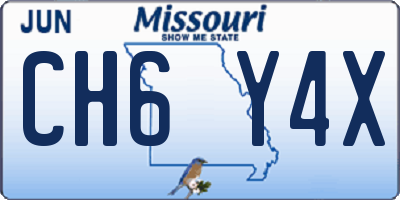 MO license plate CH6Y4X