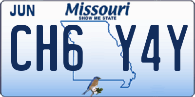 MO license plate CH6Y4Y