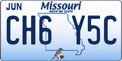 MO license plate CH6Y5C