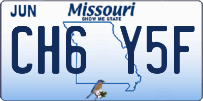 MO license plate CH6Y5F