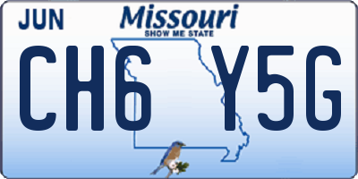 MO license plate CH6Y5G