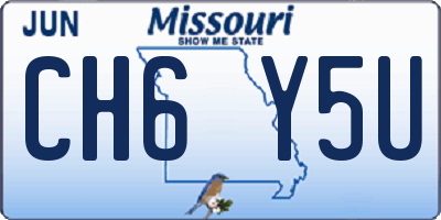MO license plate CH6Y5U