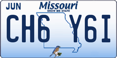 MO license plate CH6Y6I