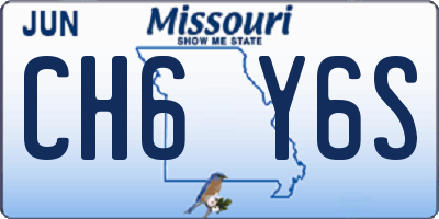 MO license plate CH6Y6S