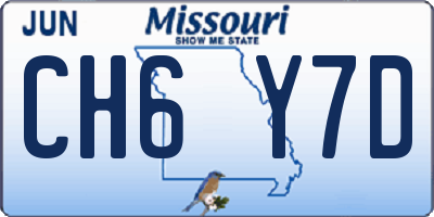 MO license plate CH6Y7D