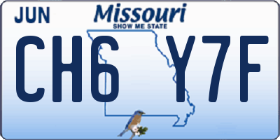 MO license plate CH6Y7F