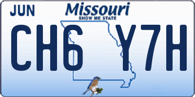 MO license plate CH6Y7H