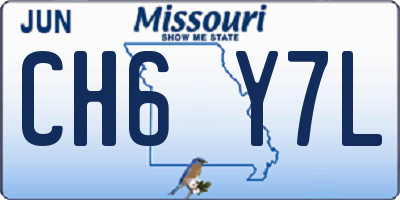 MO license plate CH6Y7L
