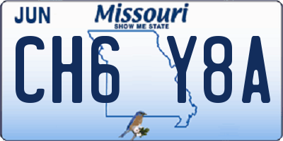 MO license plate CH6Y8A