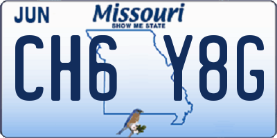MO license plate CH6Y8G