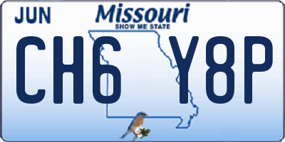 MO license plate CH6Y8P