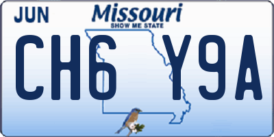 MO license plate CH6Y9A