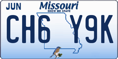 MO license plate CH6Y9K