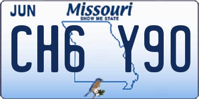 MO license plate CH6Y9O