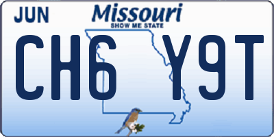 MO license plate CH6Y9T