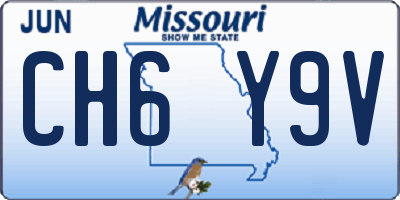 MO license plate CH6Y9V