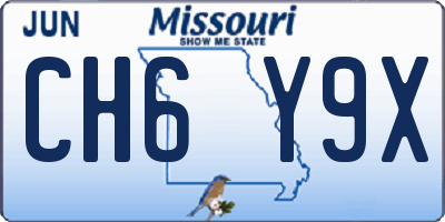 MO license plate CH6Y9X