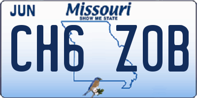 MO license plate CH6Z0B