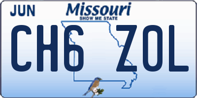 MO license plate CH6Z0L