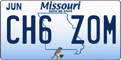 MO license plate CH6Z0M