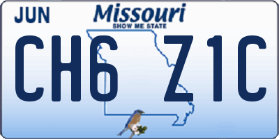 MO license plate CH6Z1C