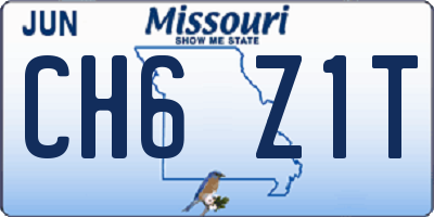 MO license plate CH6Z1T