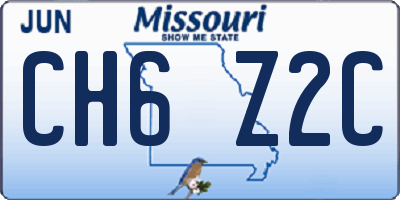 MO license plate CH6Z2C