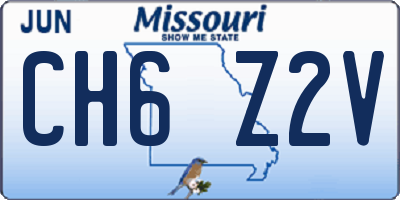 MO license plate CH6Z2V