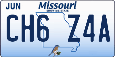 MO license plate CH6Z4A