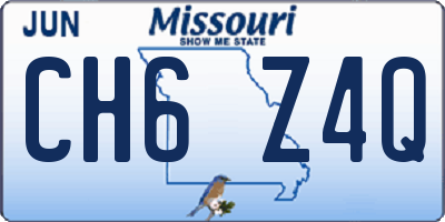 MO license plate CH6Z4Q