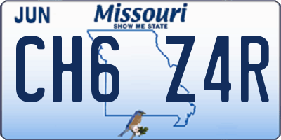 MO license plate CH6Z4R