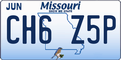MO license plate CH6Z5P
