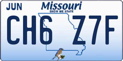 MO license plate CH6Z7F