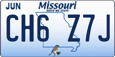 MO license plate CH6Z7J