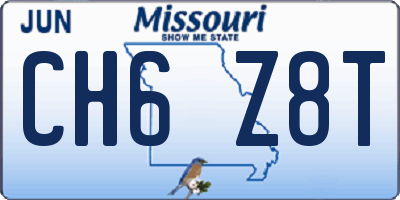 MO license plate CH6Z8T