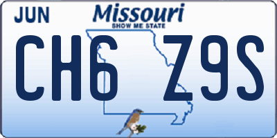 MO license plate CH6Z9S