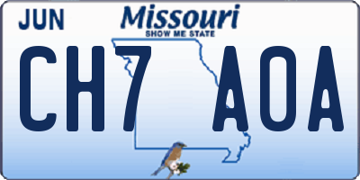 MO license plate CH7A0A