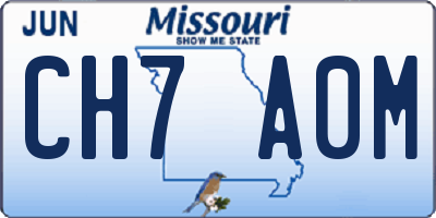 MO license plate CH7A0M