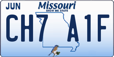 MO license plate CH7A1F