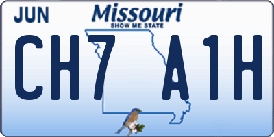 MO license plate CH7A1H