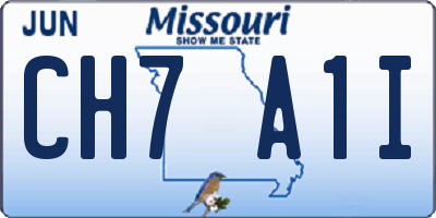MO license plate CH7A1I