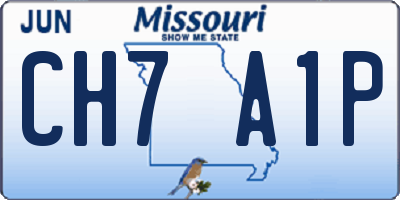 MO license plate CH7A1P