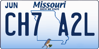 MO license plate CH7A2L