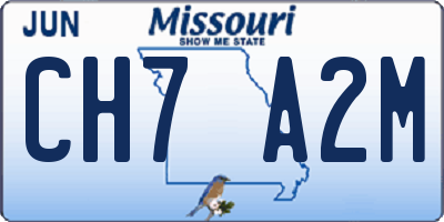 MO license plate CH7A2M