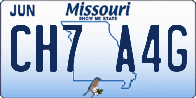 MO license plate CH7A4G