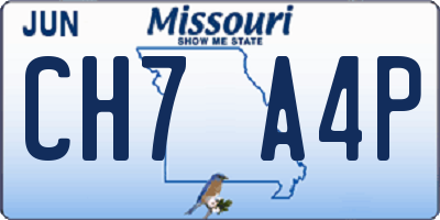 MO license plate CH7A4P