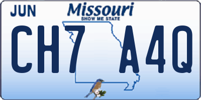 MO license plate CH7A4Q