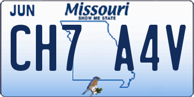 MO license plate CH7A4V