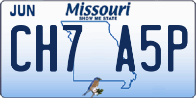 MO license plate CH7A5P